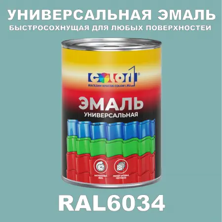 Краска автомобильная универсальная, цвет RAL 6034, в комплекте с отвердителем (растворителем), 1кг + 0,5л