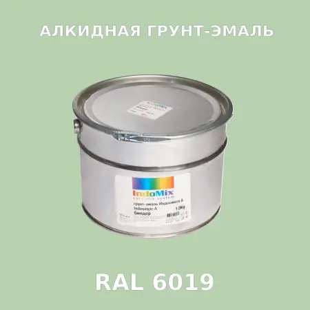 Алкидная антикоррозионная грунт-эмаль ИНДОСИНГЛ, цвет RAL 6019, 1кг