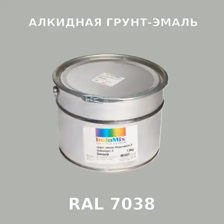 Алкидная антикоррозионная грунт-эмаль ИНДОСИНГЛ, цвет RAL 7038, 1кг