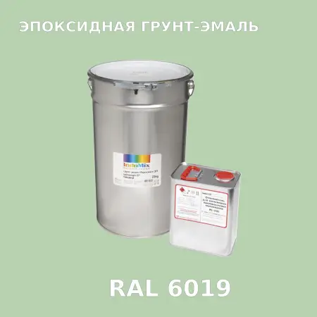 Антикоррозионная эпоксидная грунт-эмаль ИНДОСИНГЛ ЭП, цвет RAL 6019, в комплекте с отвердителем, 1кг + 0,16л