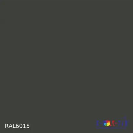 2K Аэрозольная полиуретановая эмаль, спрей 400мл, цвет RAL 6015 Черно-оливковый 
