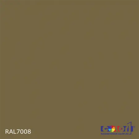 2K Аэрозольная полиуретановая эмаль, спрей 400мл, цвет RAL 7008 Серое хаки 