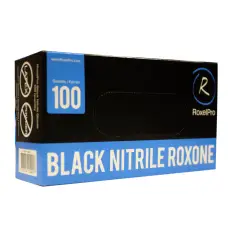 RoxelPro Нитриловые перчатки ROXONE, чёрные, размер M, упаковка 100 шт.
