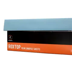 RoxelPro Шлифовальная полоска ROXTOP FILM 70х400мм на липучке без отв, синяя P180, (коробка 100шт)
