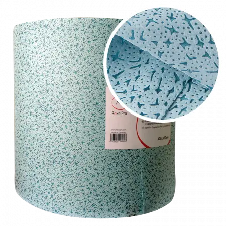 RoxelPro Обезжиривающая салфетка MULTICLEAN, перфорированный рулон 500шт., 32х36см., синяя