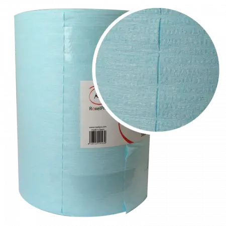 RoxelPro Обезжиривающая салфетка ULTRACLEAN, перфорированный рулон 400шт., 30х32см., голубая