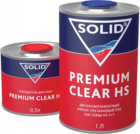 SOLID PREMIUM CLEAR HS (1000+500мл) - 2K лак системы HS (в комп. с отвердит.)