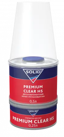 SOLID PREMIUM CLEAR HS (500+250мл) - 2K лак системы HS (в комп. с отвердит.)