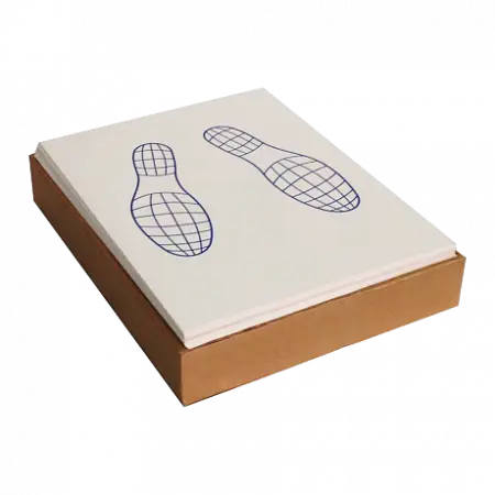 SOLID Paper floor mats коврики двухслойные "Следы ног" ( уп.100 шт.)