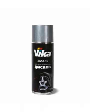 VIKA Вика Аэрозольная эмаль для дисков черная, 400 мл