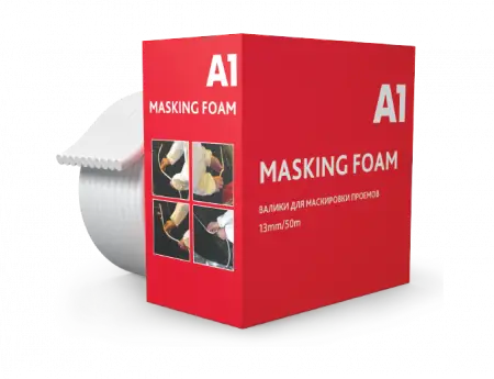 А1 Masking foam 13mm/50m валики для маскировки проемов NEW