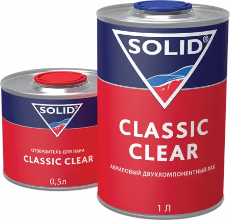 SOLID CLASSIC CLEAR (1000+500 мл) - 2K лак (в комп. с отвердит.)