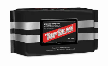 Салфетки TOP GEAR N45 45 шт. универсальные влажные с клапаном