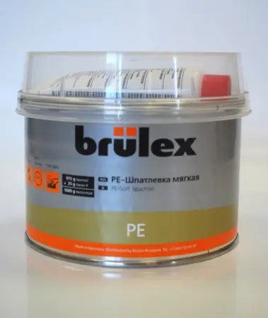 BRULEX PE-Шпатлевка универсальная мягкая c отвердителем , 1кг