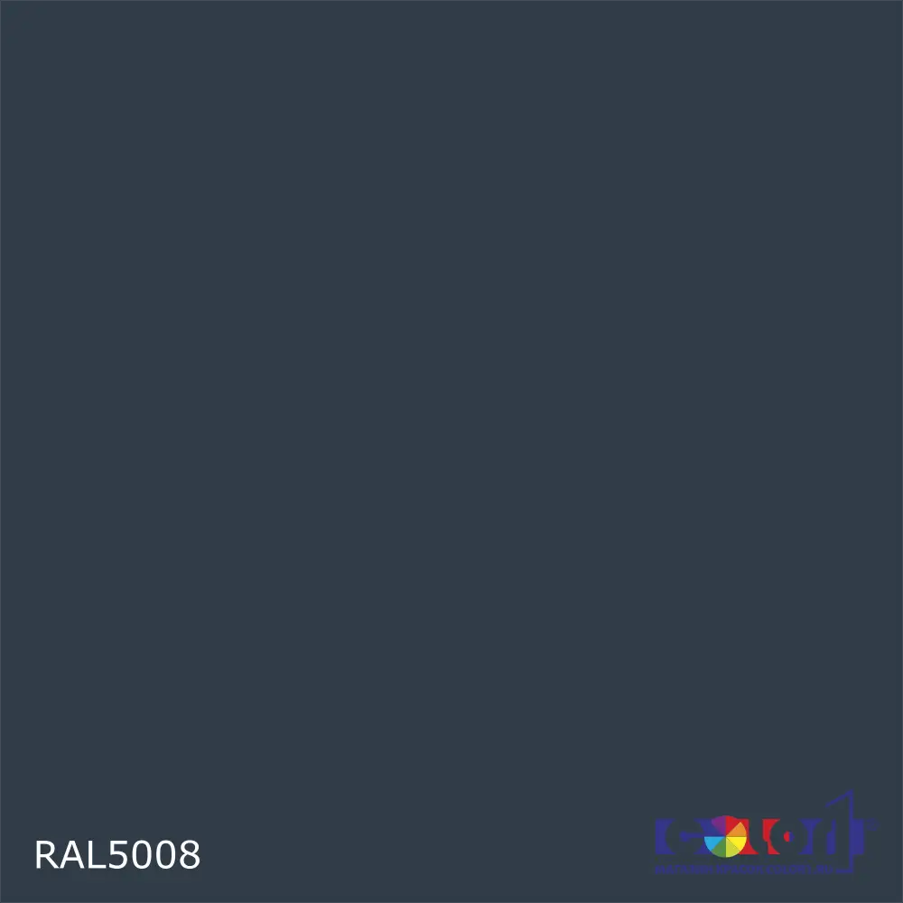 2K Аэрозольная полиуретановая эмаль, спрей 400мл, цвет RAL 5008 Серо-синий 
