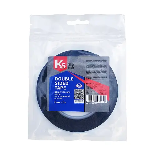 K5 DOUBLE SIDED TAPE Двухсторонняя лента на вспененной основе 6мм*5м