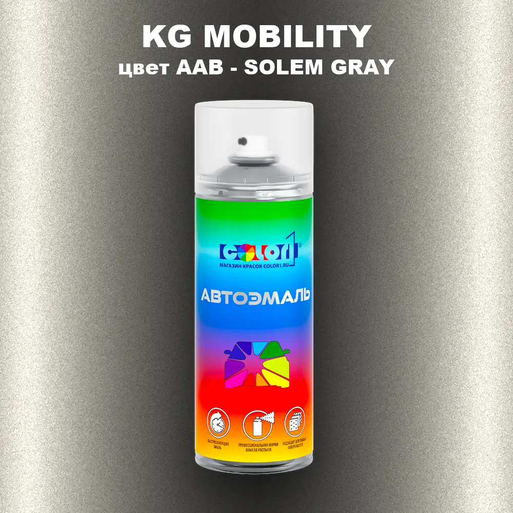 Аэрозольная краска KG MOBILITY, цвет AAB - SOLEM GRAY
