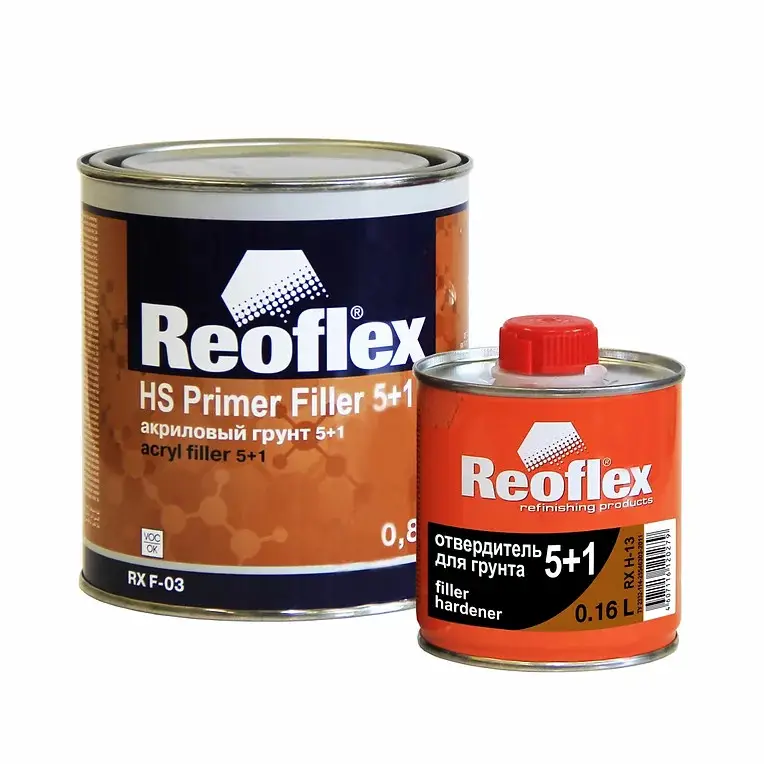 Грунт акриловый 2К 5+1 Reoflex, комплект с отвердителем