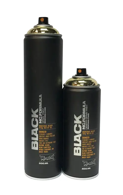 Goldchrome BLK-600 MONTANA BLACK 600ML Краска BLACK золото
