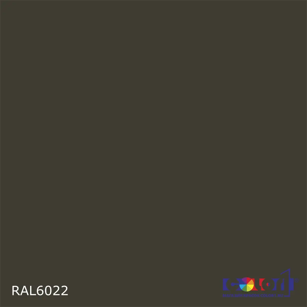 2K Аэрозольная полиуретановая эмаль, спрей 400мл, цвет RAL 6022 Коричнево-оливковый 