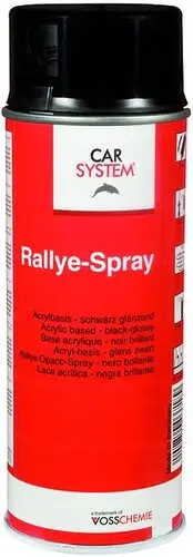 CARSYSTEM Rallye Spray - Аэрозольная краска черная глянцевая, 400мл