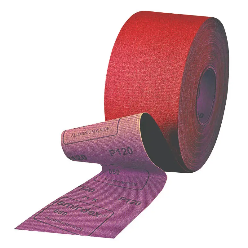 P120 116мм*25м SMIRDEX 650 J Cloth Абразивная ткань в рулоне