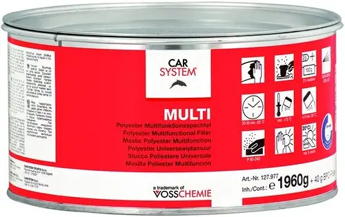 CARSYSTEM 2К Полиэфирная шпатлевка универсальная "Multi" беж. (2кг)