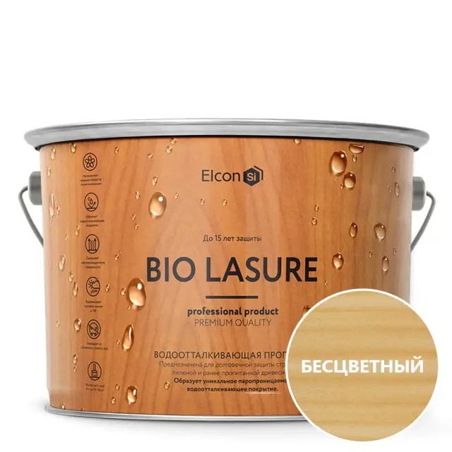 Антисептик-пропитка для дерева Elcon Bio, бесцветная, 2.7л