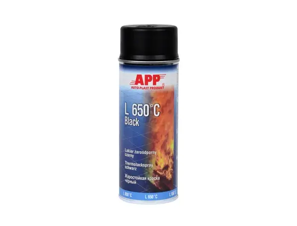 Жаростойкая краска L 650°C Black черная, 400мл