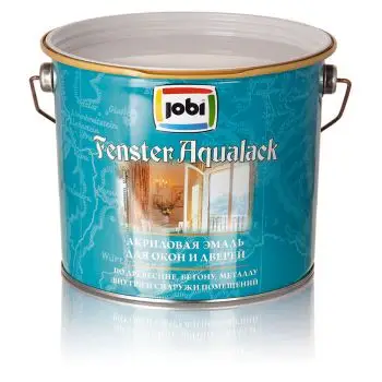 Эмаль акриловая JOBI FENSTER AQUALACK для окон и дверей глянцевая