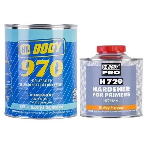 Грунт-наполнитель HB BODY 970 2К 1л в комплекте с отвердителем HB BODY H729 0,5л