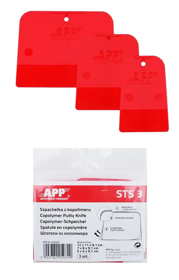 Шпатели из сополимера STS-3 (12x11x9, 7x8x9, 5x6x9)cm, комплект 3шт.