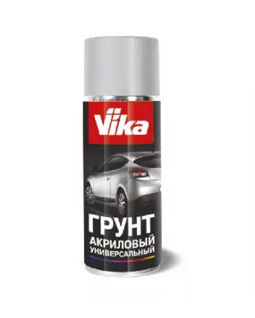 VIKA Вика Грунт аэрозольный акриловый универсальный белый, 400 мл