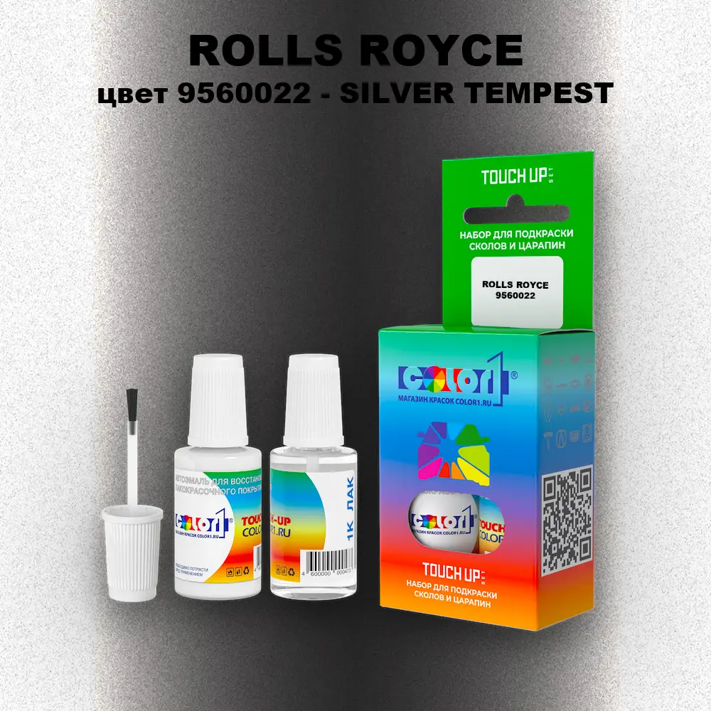 Краска для сколов во флаконе с кисточкой ROLLS ROYCE, цвет 9560022 - SILVER TEMPEST