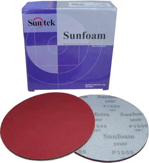 SUNMIGHT Шлифовальный круг SUNFOAM 150мм на липучке, без отв., P1000 (упаковка 10шт.)