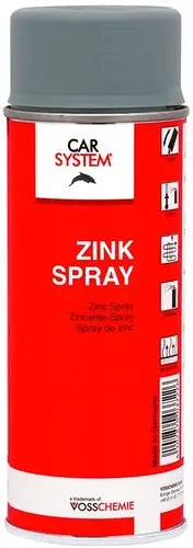 CARSYSTEM Zink Spray - Краска-спрей для оцинкования поверхностей, сварочный грунт, серый (400мл)