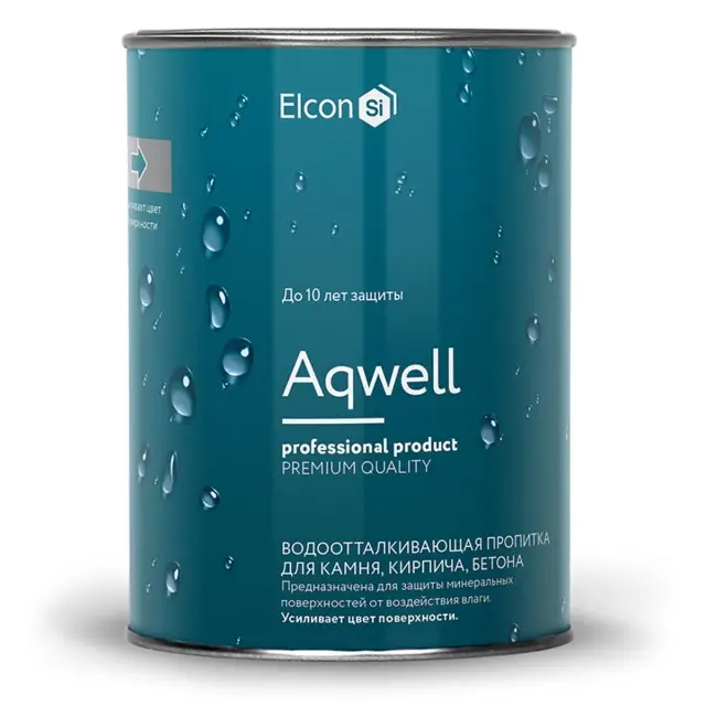 Пропитка с эффектом мокрого камня Elcon Aqwell, 0,9л