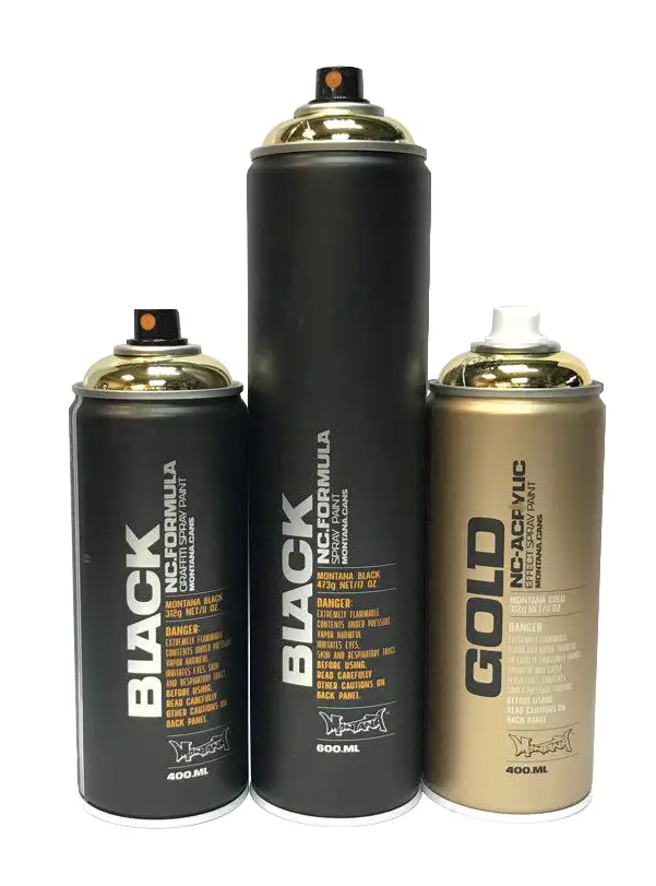 Goldchrome BLK-600 MONTANA BLACK 600ML Краска BLACK золото