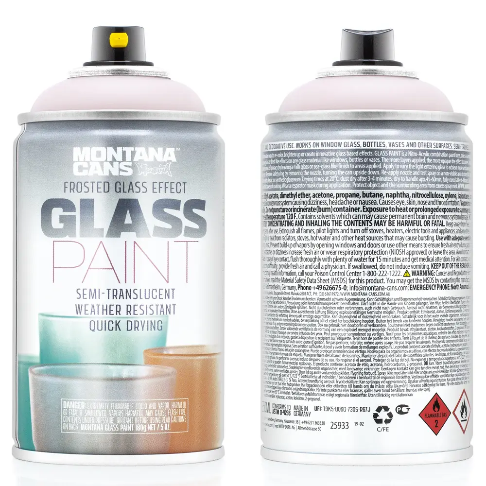 GP3225 MONTANA Краска GLASS PAINT розовая 0,25л