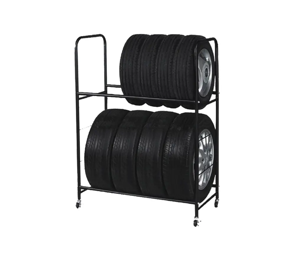 Передвижной стеллаж для 8 автомобильных колес — A1 Floor Stand For 8 Tires