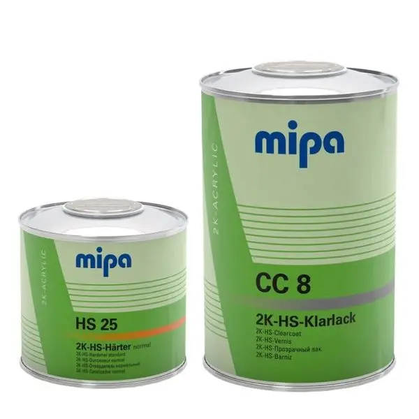 Mipa 2K HS 2+1 CC8 Прозрачный лак премиум класса, в комплекте c oтвердителем HS25