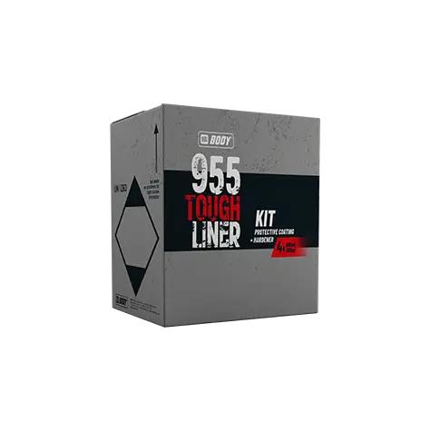 HB BODY 955  TOUGH LINER KIT SET Сверхпрочное защитное покрытие черное 0,6л + 0,2л набор 4 комплекта