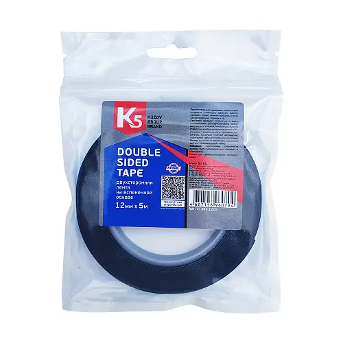 K5 DOUBLE SIDED TAPE Двухсторонняя лента на вспененной основе 12мм*5м