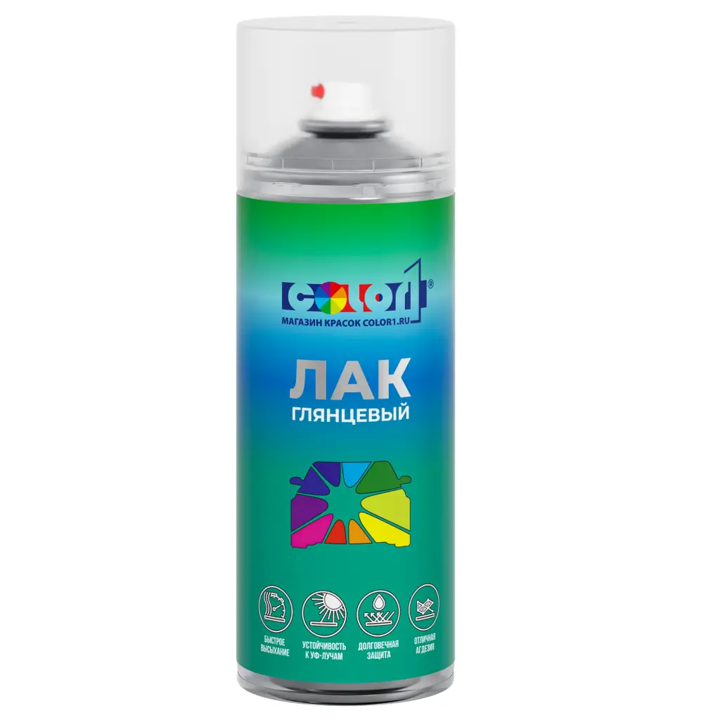 Аэрозольный 1К лак COLOR1, глянцевый 520мл