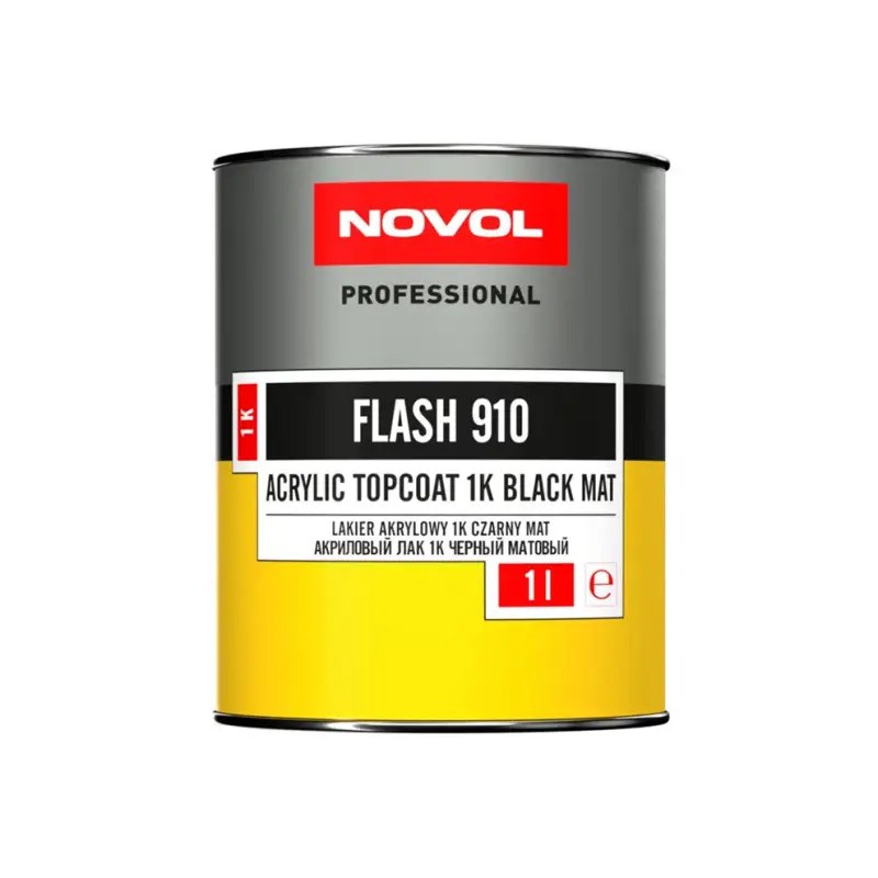 Матовая эмаль NOVOL FLASH 910 чёрный (1 л)