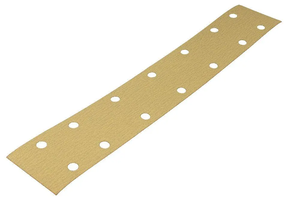 A1 255 Abrasive paper абразив на бумажной основе в полосках 70*420 (14 отверстий) P280 с пылеотводом (упак 50 шт)