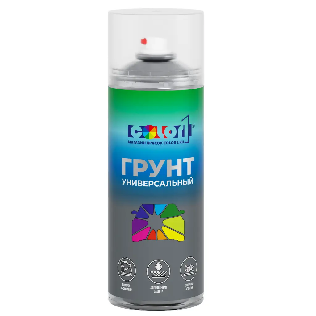 Аэрозольный 1К универсальный грунт COLOR1, 400мл