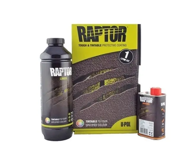 U-Pol RAPTOR 2K 3:1 Защитное покрытие повышенной прочности, 750 мл+0.25 мл черный