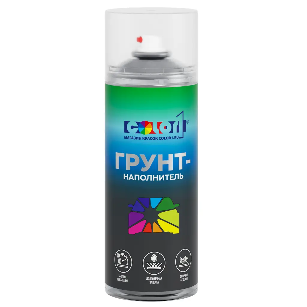 Аэрозольный 1К грунт-наполнитель COLOR1, 400мл