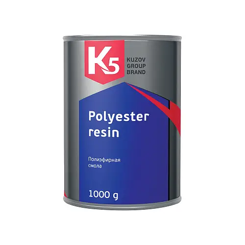 K5 Polyester resin 1000 гр Полиэфирная смола в комплекте с отвердителем.